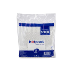 Plastic Heavy Duty White Spoon 1000 Pieces - hotpackwebstore.com - Plastic Cutleries