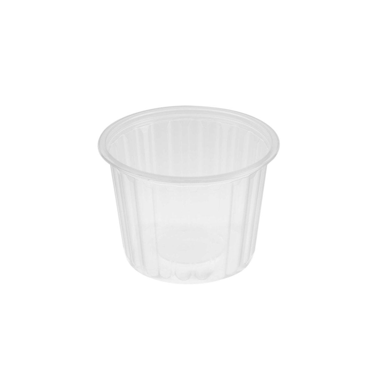 Plastic Ribbed Clear Round Container - hotpackwebstore.com - Microwavable Containers