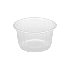 Plastic Ribbed Clear Round Container - hotpackwebstore.com - Microwavable Containers