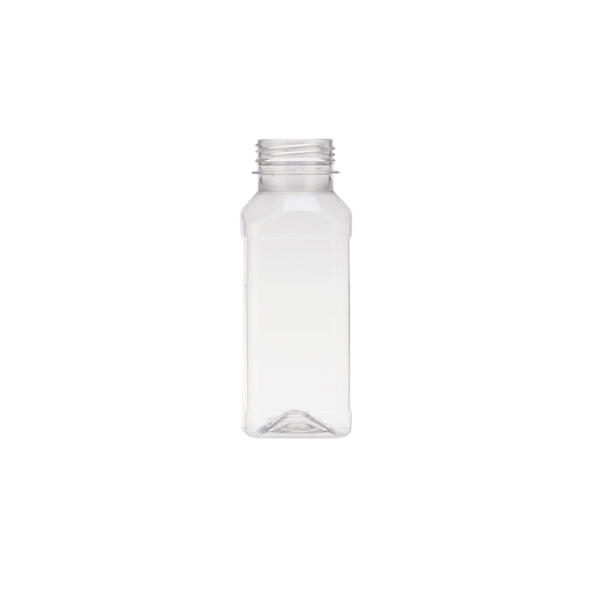 Plastic Square Bottle with Black Cap - hotpackwebstore.com - Plastic Bottles