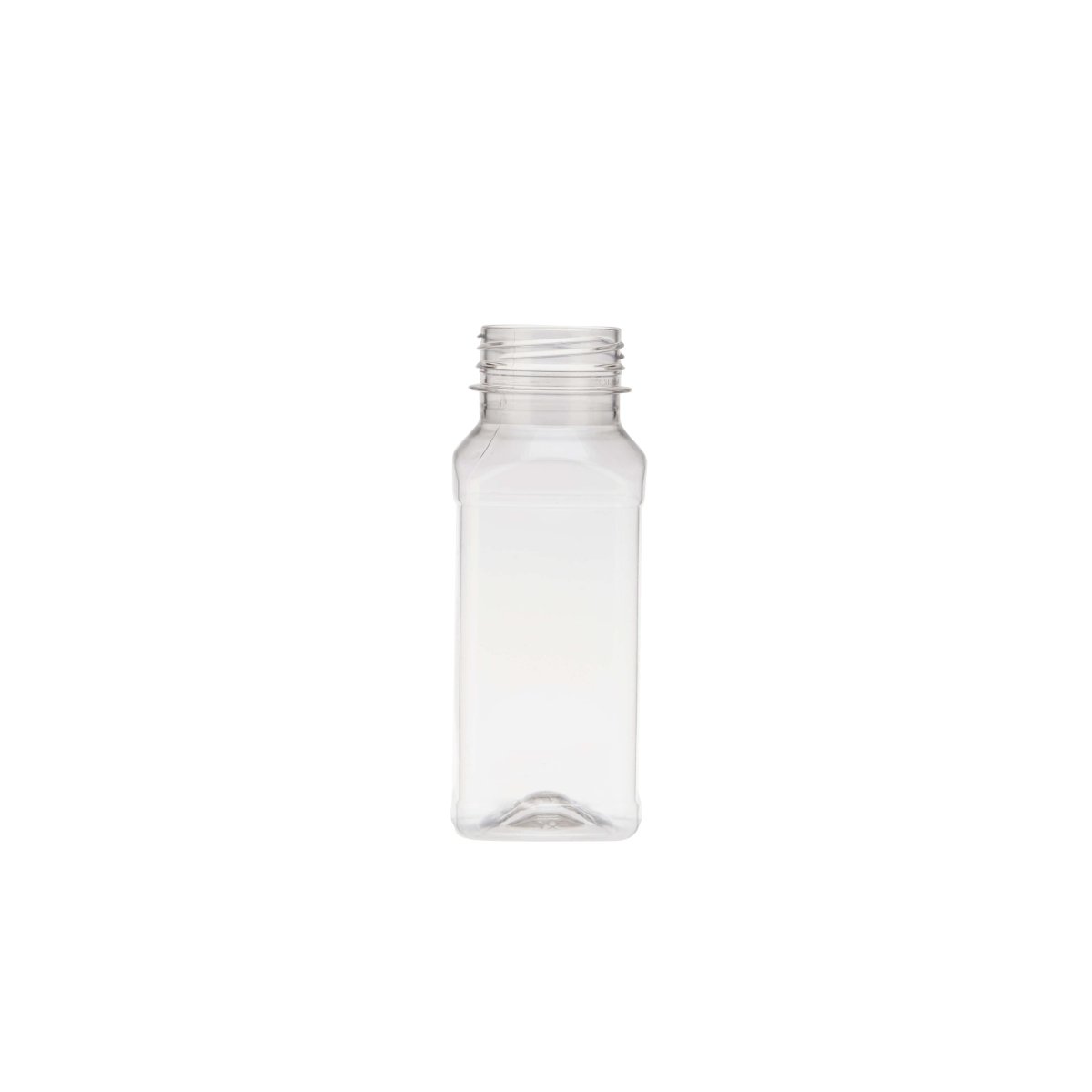Plastic Square Bottle with Black Cap - hotpackwebstore.com - Plastic Bottles