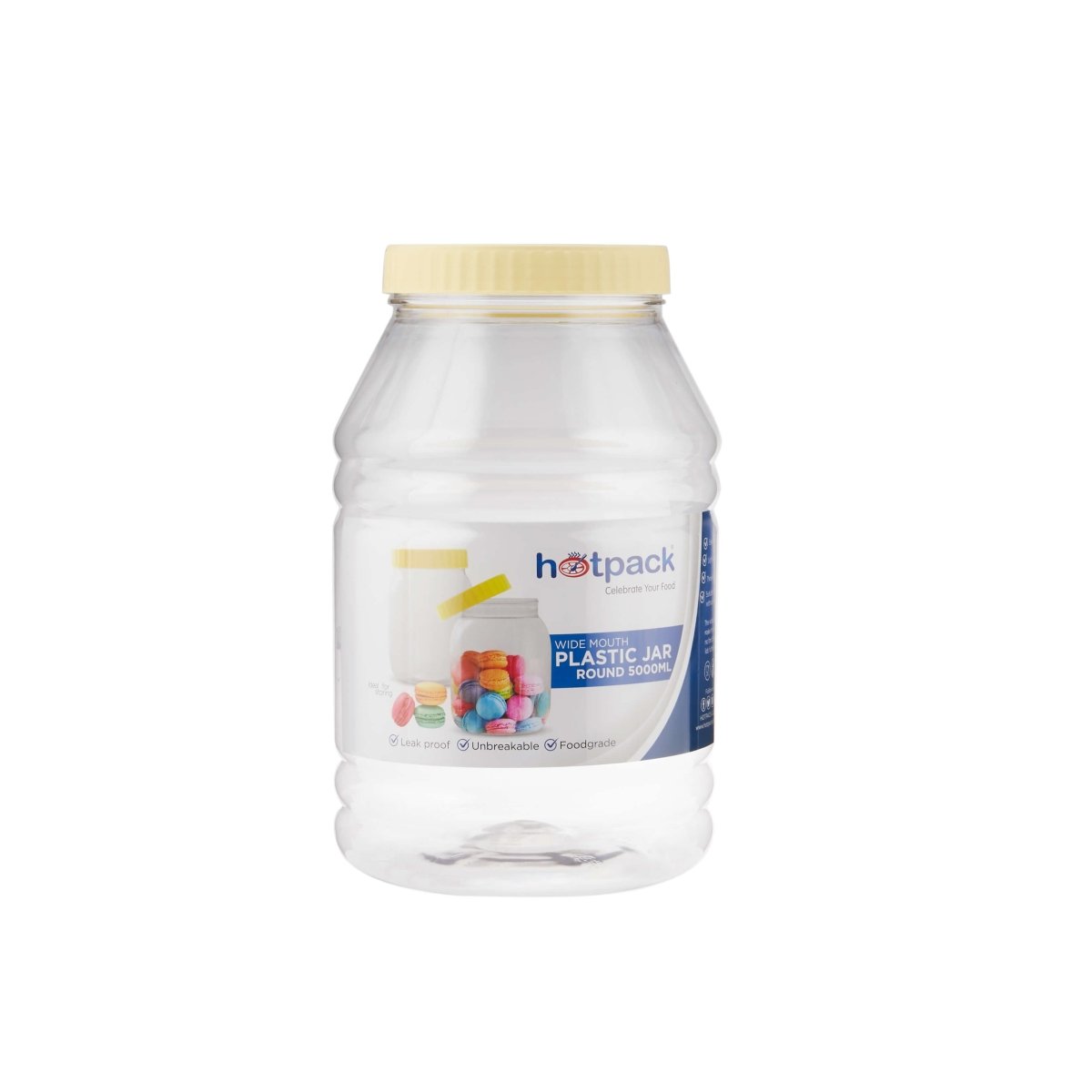 Plastic Storage Jar With Lid - hotpackwebstore.com - Plastic Bottles