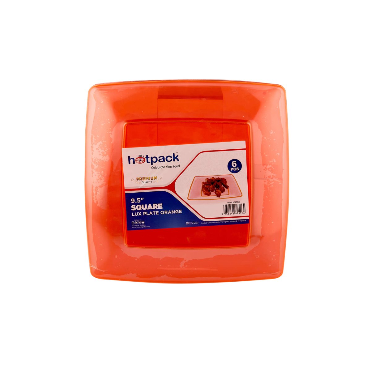 Premium Square Plates 6 Pieces - hotpackwebstore.com - Plastic Plates