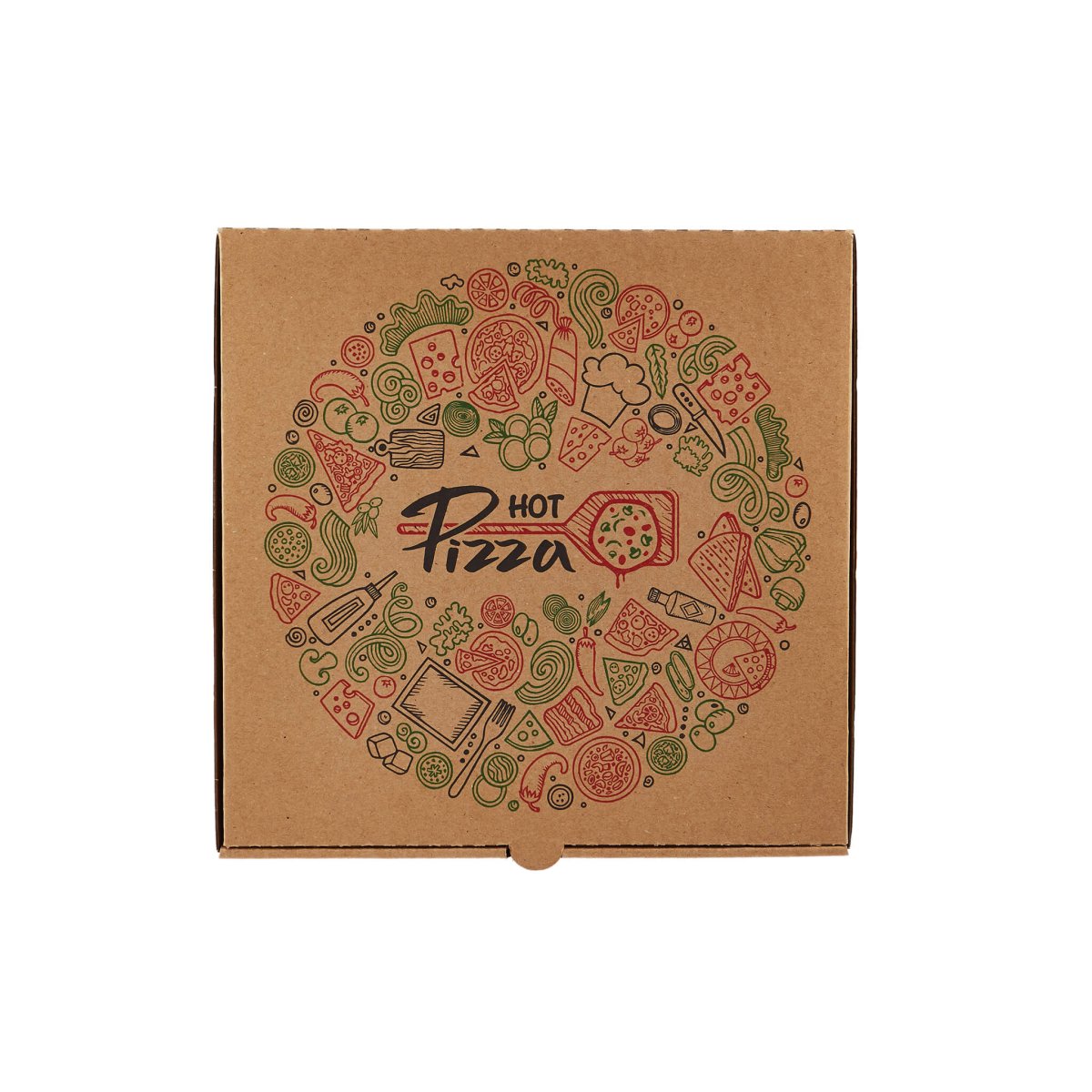 Printed Pizza Box 100 Pieces - hotpackwebstore.com - Pizza Boxes