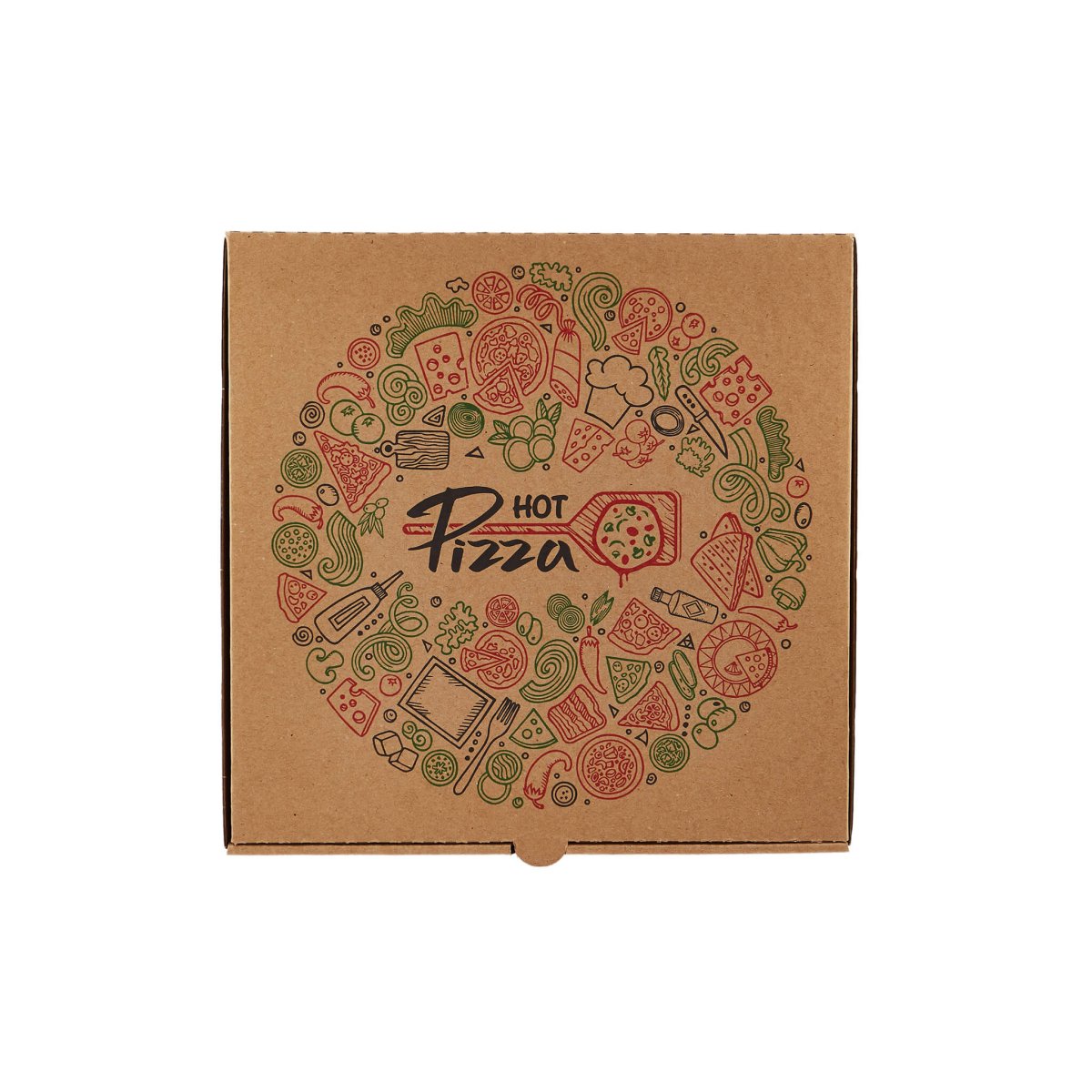 Printed Pizza Box 100 Pieces - hotpackwebstore.com - Pizza Boxes