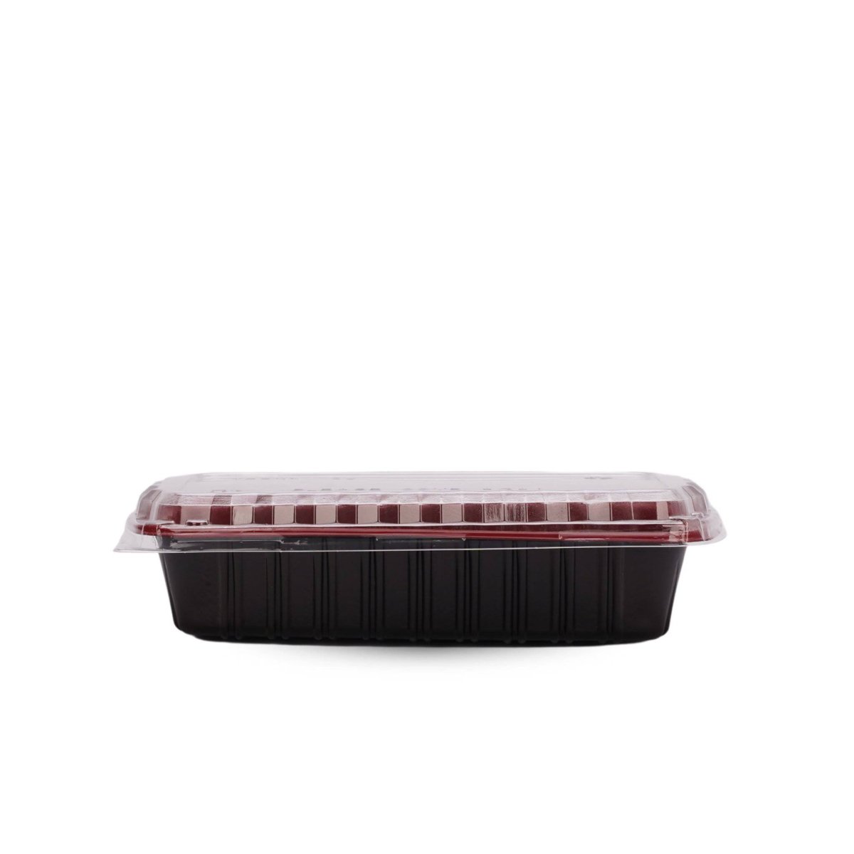 Red & Black 750 ml PP Container With Lid 5 pieces - hotpackwebstore.com - Red And Black Base Containers