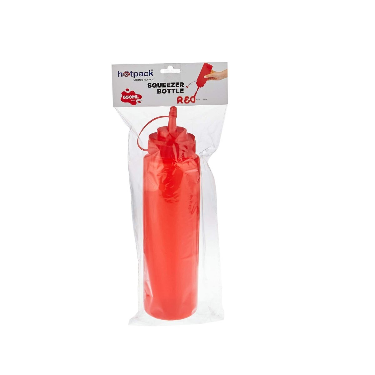 Red Squeeze Bottle 1 Piece - hotpackwebstore.com - Plastic Products