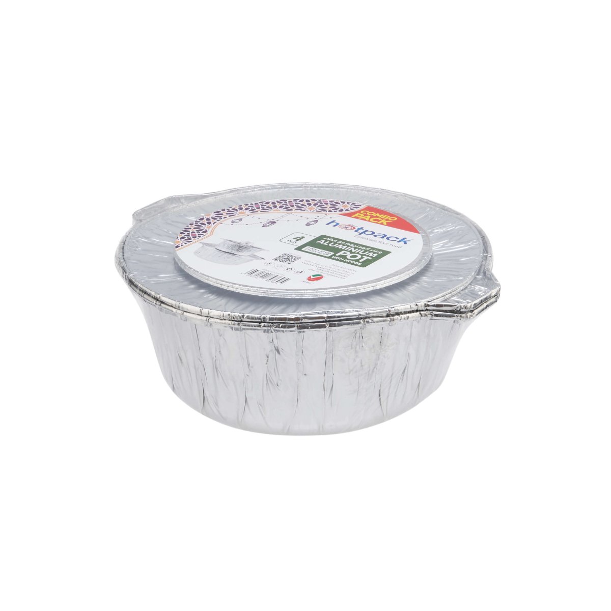Round Aluminum Pot Container Combo Pack - hotpackwebstore.com - Aluminium Pots