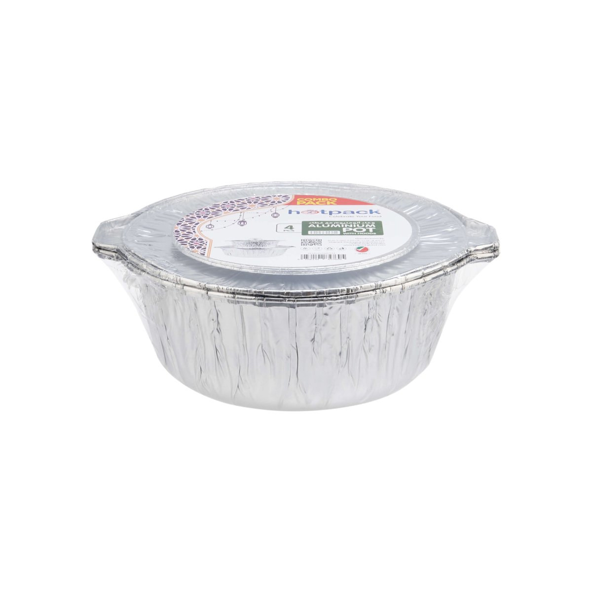 Round Aluminum Pot Container Combo Pack - hotpackwebstore.com - Aluminium Pots