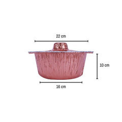 Round Aluminum Pot Container With Lid - hotpackwebstore.com - Aluminium Pots