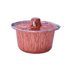 Round Aluminum Pot Container With Lid - hotpackwebstore.com - Aluminium Pots
