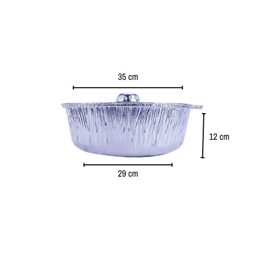Round Aluminum Pot Container With Lid - hotpackwebstore.com - Aluminium Pots