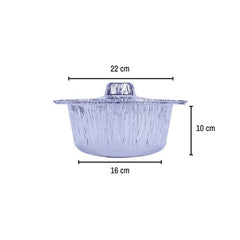 Round Aluminum Pot Container With Lid - hotpackwebstore.com - Aluminium Pots