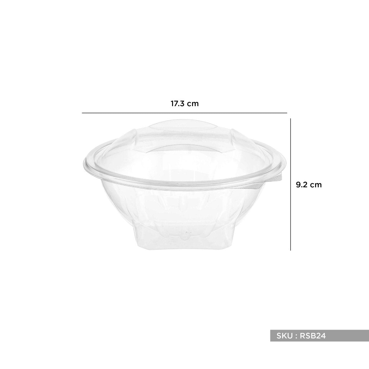 Round Hinged Salad Bowl - hotpackwebstore.com - Hinged Salad Bowls