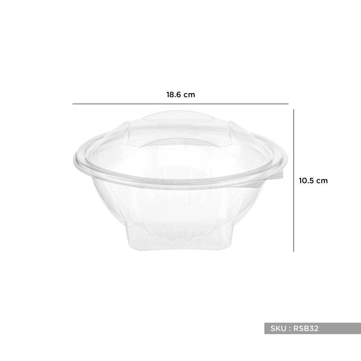 Round Hinged Salad Bowl - hotpackwebstore.com - Hinged Salad Bowls