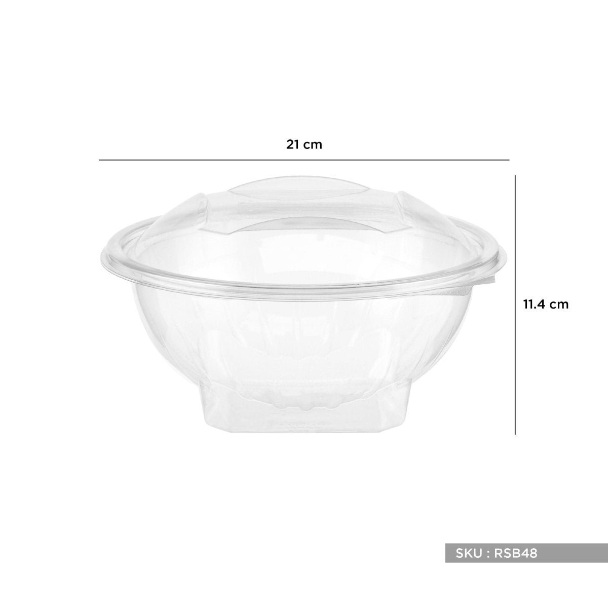 Round Hinged Salad Bowl - hotpackwebstore.com - Hinged Salad Bowls