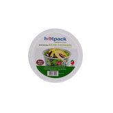 Round Microwavable Container 450 ML Base with Lid 5 Pieces - hotpackwebstore.com - Microwavable Containers