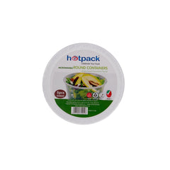 Round Microwavable Container 450 ML Base with Lid 5 Pieces - hotpackwebstore.com - Microwavable Containers