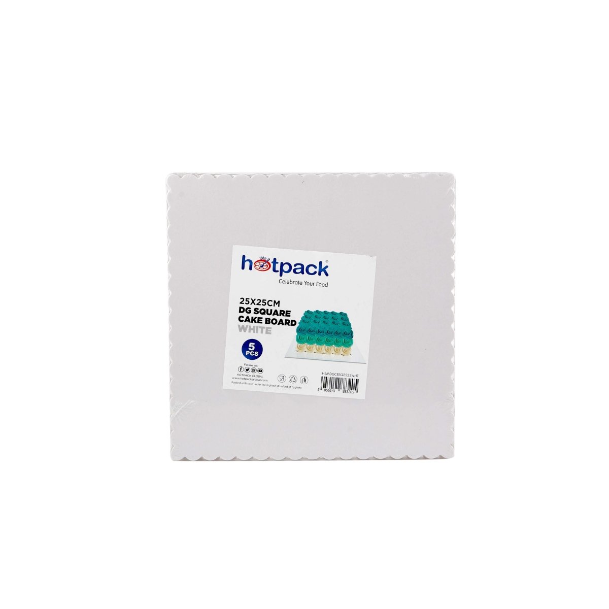 Square Cake Board 5 Pieces - hotpackwebstore.com - Baking & Decoration