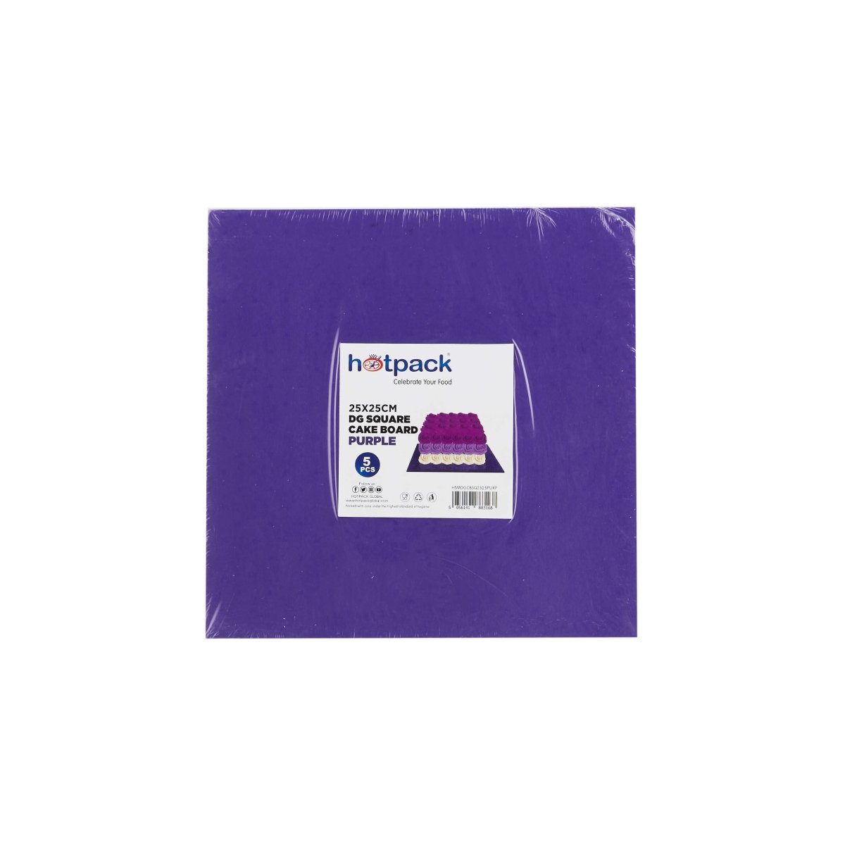 Square Cake Board 5 Pieces - hotpackwebstore.com - Baking & Decoration
