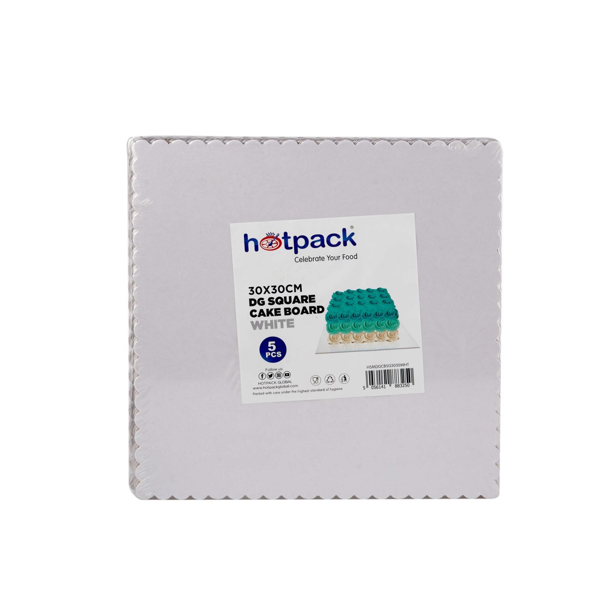 Square Cake Board 5 Pieces - hotpackwebstore.com - Baking & Decoration