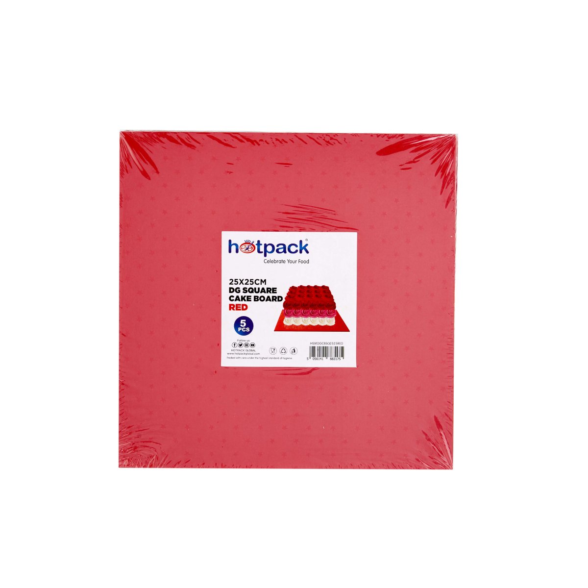 Square Cake Board 5 Pieces - hotpackwebstore.com - Baking & Decoration