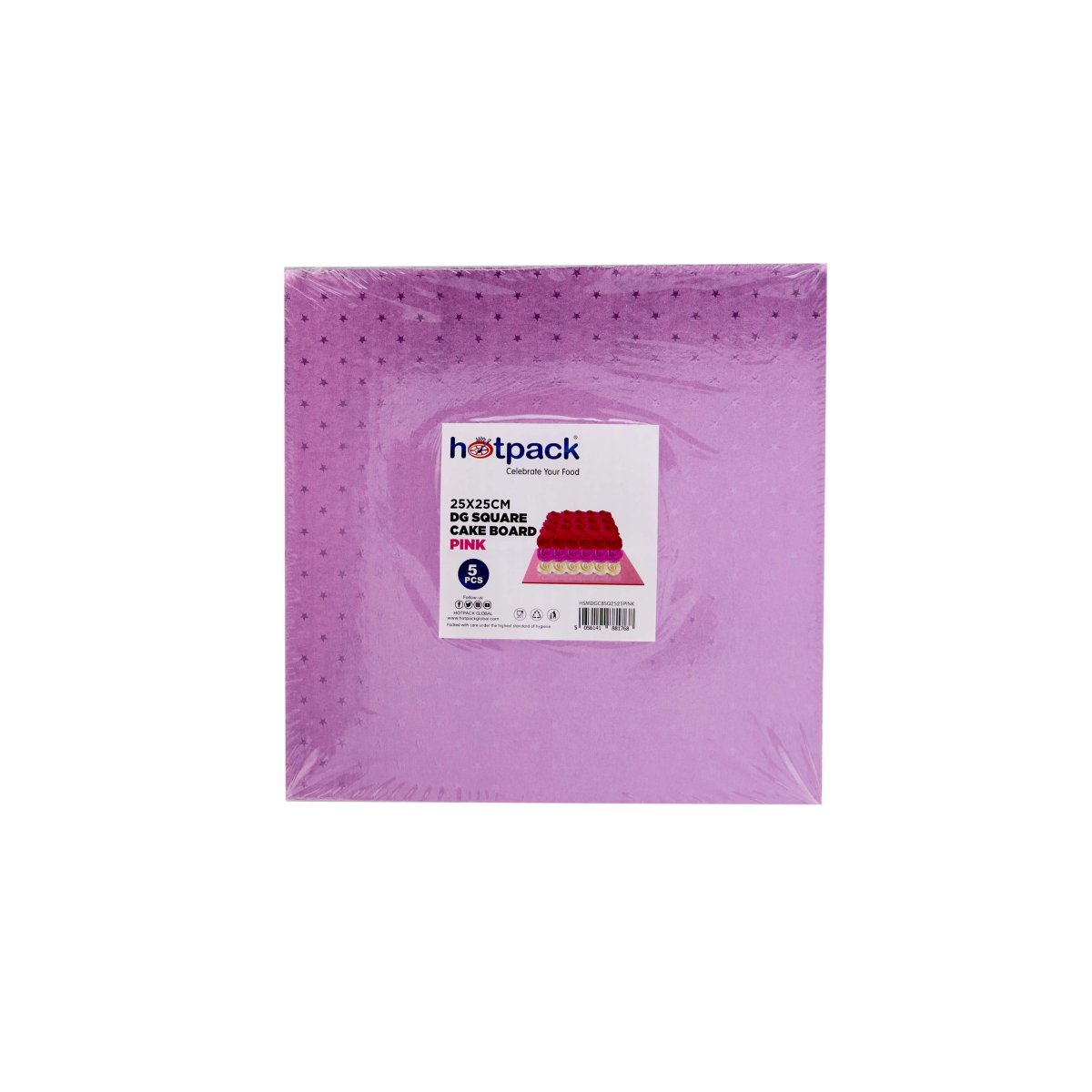 Square Cake Board 5 Pieces - hotpackwebstore.com - Baking & Decoration