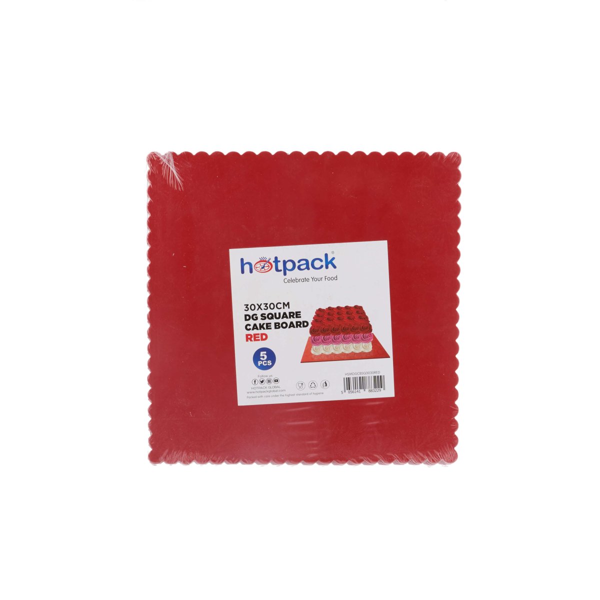 Square Cake Board 5 Pieces - hotpackwebstore.com - Baking & Decoration