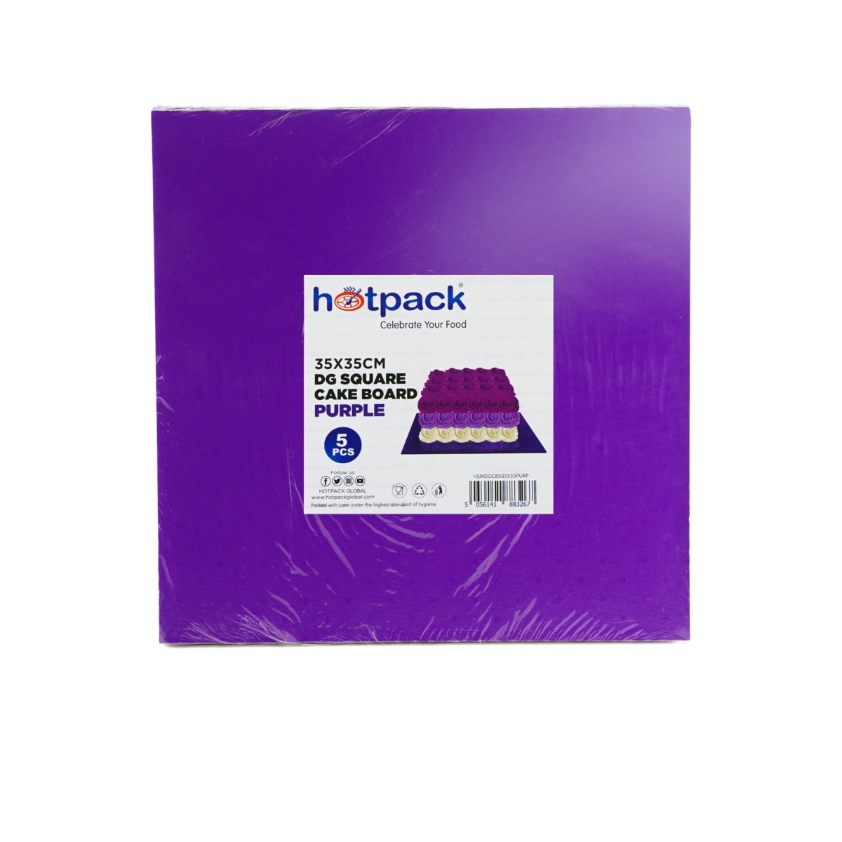 Square Cake Board 5 Pieces - hotpackwebstore.com - Baking & Decoration