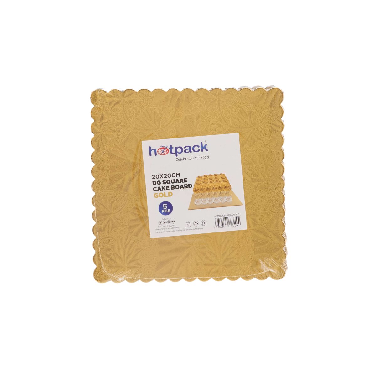 Square Cake Board 5 Pieces - hotpackwebstore.com - Baking & Decoration