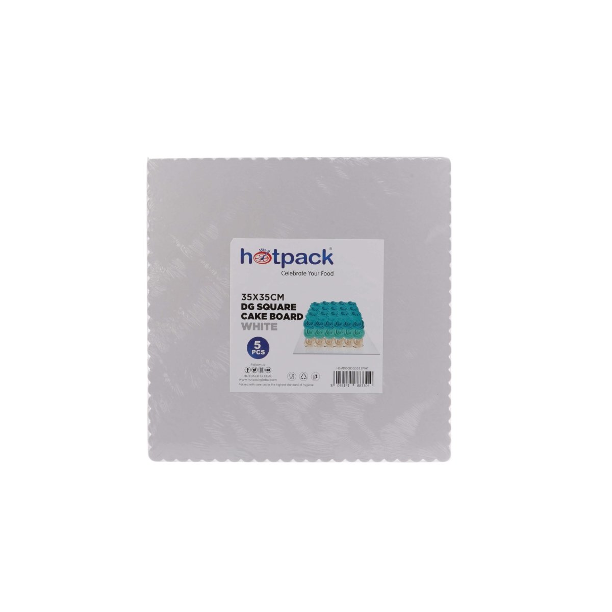 Square Cake Board 5 Pieces - hotpackwebstore.com - Baking & Decoration