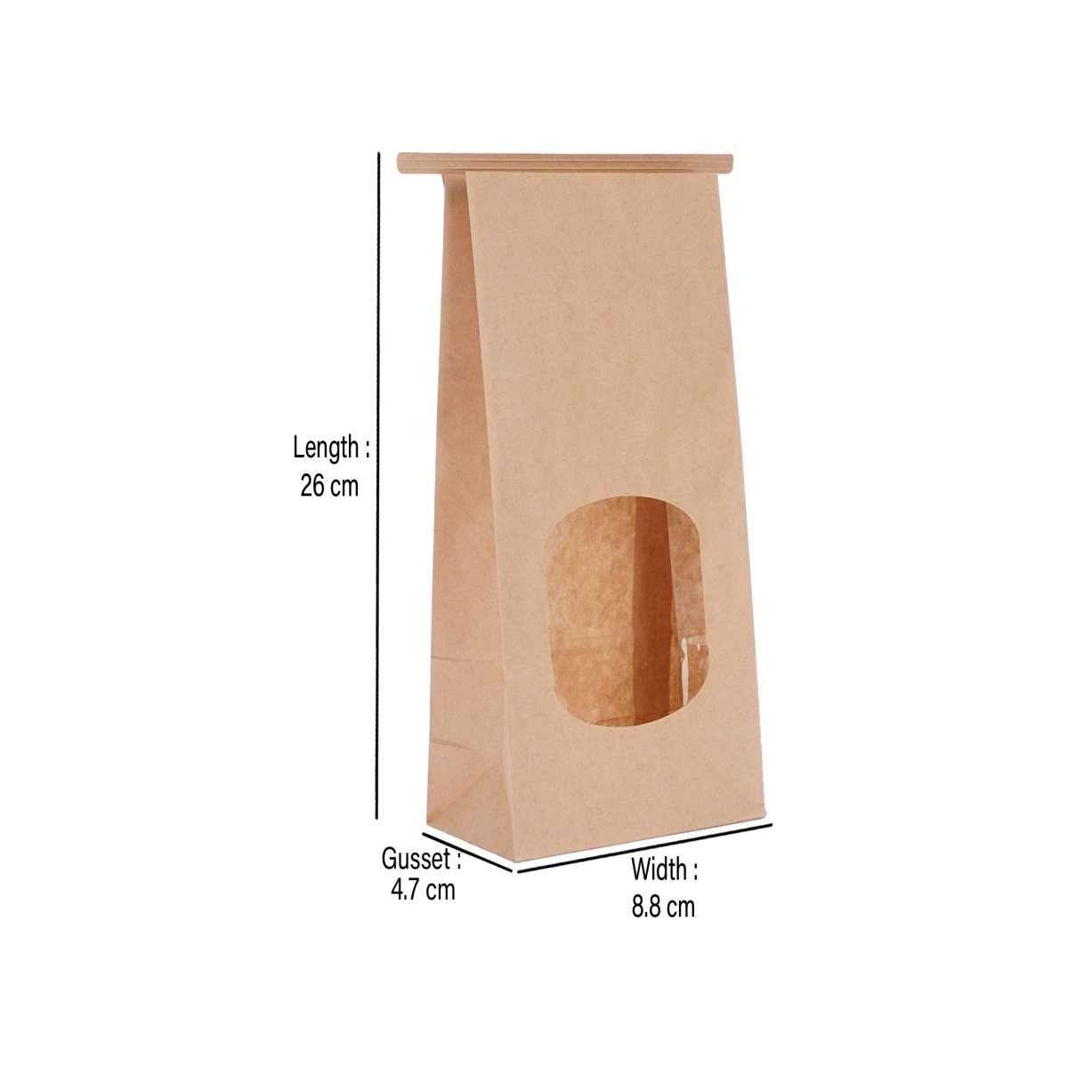 Tin - Tie Bag With Window 500 Pieces - hotpackwebstore.com - Tin - Tie Bags