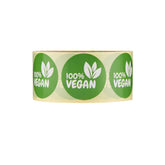 Vegan Sticker Roll 250 Pieces - hotpackwebstore.com - Stickers