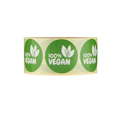 Vegan Sticker Roll 250 Pieces - hotpackwebstore.com - Stickers