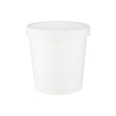 White Paper Noodle Bowl with Paper Lid - hotpackwebstore.com - Noodle Bowls