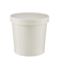 White Paper Noodle Bowl with Paper Lid - hotpackwebstore.com - Noodle Bowls