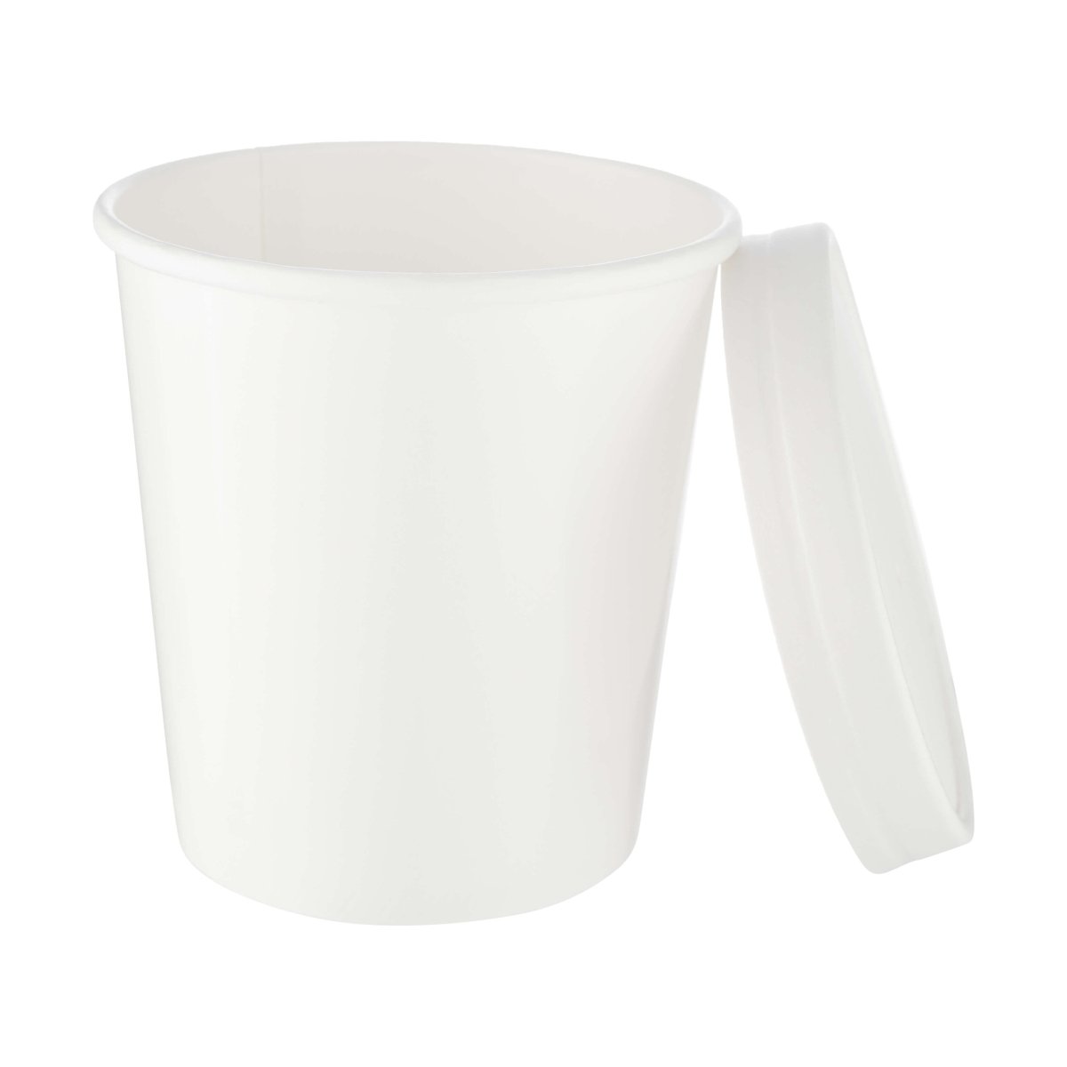 White Paper Noodle Bowl with Paper Lid - hotpackwebstore.com - Noodle Bowls