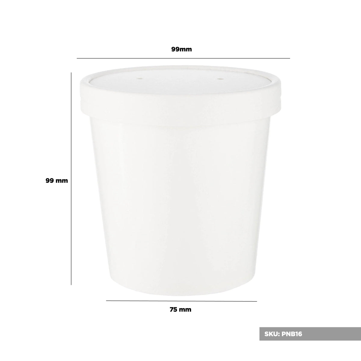 White Paper Noodle Bowl with Paper Lid - hotpackwebstore.com - Noodle Bowls