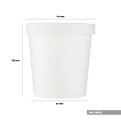 White Paper Noodle Bowl with Paper Lid - hotpackwebstore.com - Noodle Bowls