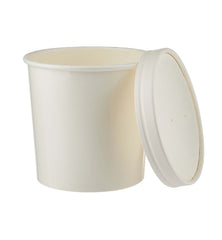 White Paper Noodle Bowl with Paper Lid - hotpackwebstore.com - Noodle Bowls