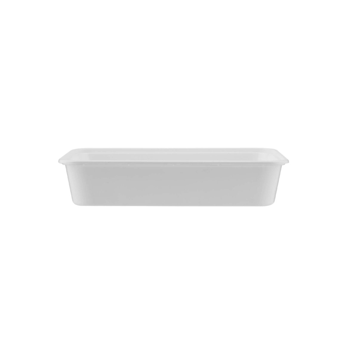 White Rectangle Microwave Container - hotpackwebstore.com - Microwavable Containers
