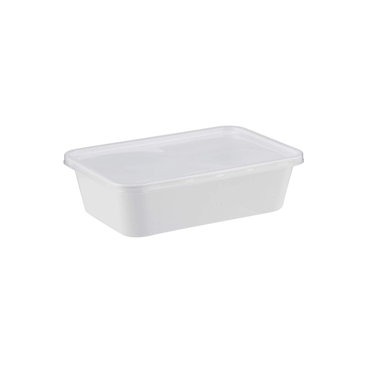 White Rectangle Microwave Container - hotpackwebstore.com - Microwavable Containers