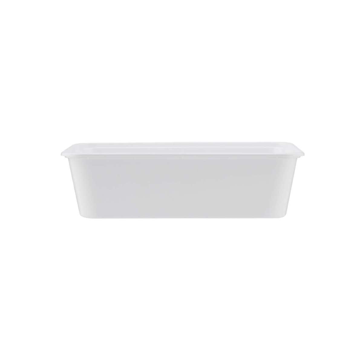 White Rectangle Microwave Container - hotpackwebstore.com - Microwavable Containers
