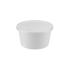 White Round Microwave Container - hotpackwebstore.com - Microwavable Containers