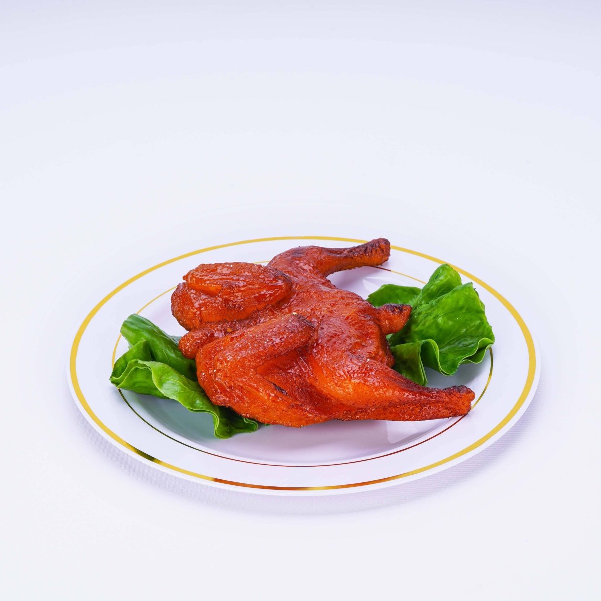 White Round Plate With Gold Rim 10 Pieces - hotpackwebstore.com - Plastic Products