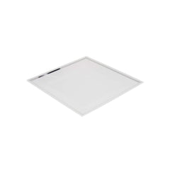White Square Plate With Silver Rim Design 10 Pieces - hotpackwebstore.com -