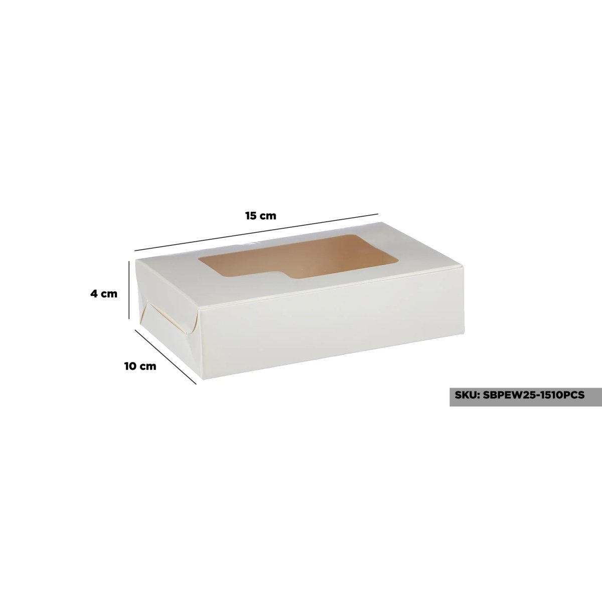 White Sweet Box with Window - hotpackwebstore.com - Baking & Decoration