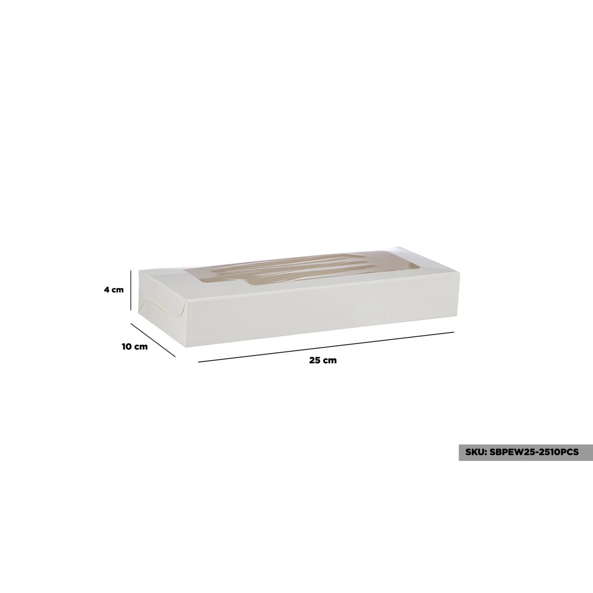 White Sweet Box with Window - hotpackwebstore.com - Baking & Decoration