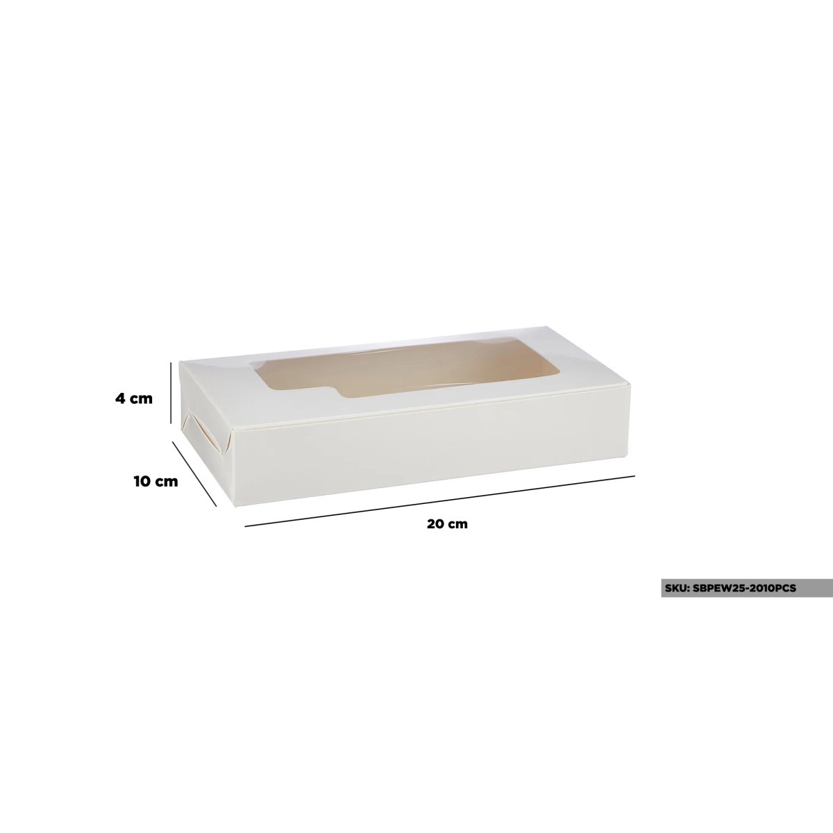 White Sweet Box with Window - hotpackwebstore.com - Baking & Decoration
