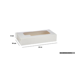 White Sweet Box with Window - hotpackwebstore.com - Baking & Decoration